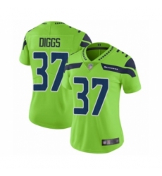 Women's Seattle Seahawks #37 Quandre Diggs Limited Green Rush Vapor Untouchable Football Jersey