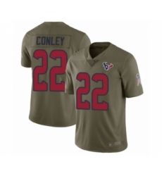 Men's Houston Texans #22 Gareon Conley Limited Olive 2017 Salute to Service Football Jersey