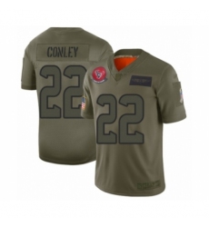Men's Houston Texans #22 Gareon Conley Limited Olive 2019 Salute to Service Football Jersey
