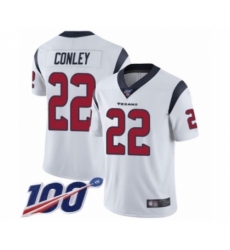 Men's Houston Texans #22 Gareon Conley White Vapor Untouchable Limited Player 100th Season Football Jersey