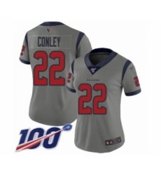 Women's Houston Texans #22 Gareon Conley Limited Gray Inverted Legend 100th Season Football Jersey