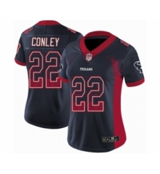 Women's Houston Texans #22 Gareon Conley Limited Navy Blue Rush Drift Fashion Football Jersey