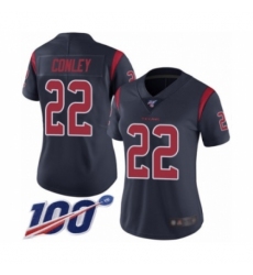 Women's Houston Texans #22 Gareon Conley Limited Navy Blue Rush Vapor Untouchable 100th Season Football Jersey