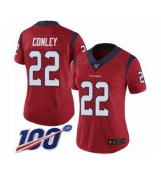 Women's Houston Texans #22 Gareon Conley Red Alternate Vapor Untouchable Limited Player 100th Season Football Jersey