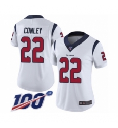 Women's Houston Texans #22 Gareon Conley White Vapor Untouchable Limited Player 100th Season Football Jersey