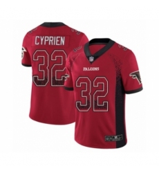 Men's Atlanta Falcons #32 Johnathan Cyprien Limited Red Rush Drift Fashion Football Jersey
