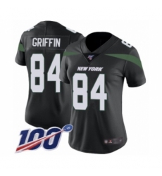 Women's New York Jets #84 Ryan Griffin Black Alternate Vapor Untouchable Limited Player 100th Season Football Jersey