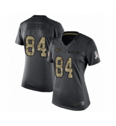 Women's New York Jets #84 Ryan Griffin Limited Black 2016 Salute to Service Football Jersey