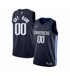 Men's Dallas Mavericks Customized Authentic Navy Finished Basketball Jersey - Statement Edition