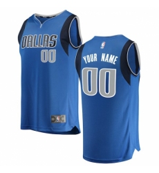 Men's Dallas Mavericks Fanatics Branded Blue Fast Break Custom Replica Jersey - Icon Edition