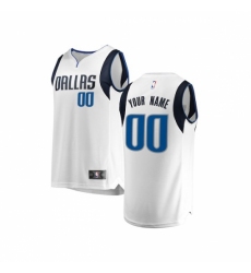 Youth Dallas Mavericks Fanatics Branded White Fast Break Custom Replica Jersey - Association Edition