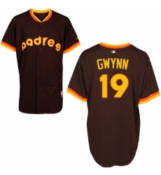 Men's Majestic San Diego Padres #19 Tony Gwynn Replica Coffee 1984 Turn Back The Clock MLB Jersey