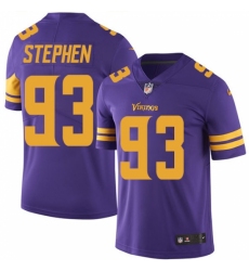 Men's Nike Minnesota Vikings #93 Shamar Stephen Limited Purple Rush Vapor Untouchable NFL Jersey