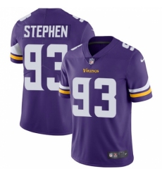 Men's Nike Minnesota Vikings #93 Shamar Stephen Purple Team Color Vapor Untouchable Limited Player NFL Jersey