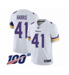 Youth Minnesota Vikings #41 Anthony Harris White Vapor Untouchable Limited Player 100th Season Football Jersey