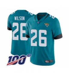 Men's Jacksonville Jaguars #26 Jarrod Wilson Teal Green Alternate Vapor Untouchable Limited Player 100th Season Football Jersey