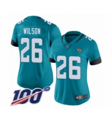 Women's Jacksonville Jaguars #26 Jarrod Wilson Teal Green Alternate Vapor Untouchable Limited Player 100th Season Football Jersey