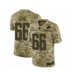Youth Detroit Lions #66 Joe Dahl Limited Camo 2018 Salute to Service Football Jersey