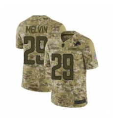 Men's Detroit Lions #29 Rashaan Melvin Limited Camo 2018 Salute to Service Football Jersey