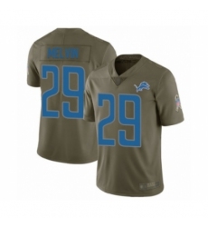 Men's Detroit Lions #29 Rashaan Melvin Limited Olive 2017 Salute to Service Football Jersey