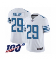 Youth Detroit Lions #29 Rashaan Melvin White Vapor Untouchable Limited Player 100th Season Football Jersey
