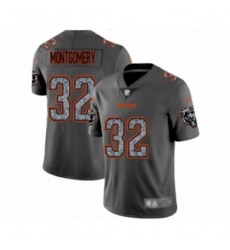 Men's Chicago Bears #32 David Montgomery Limited Gray Static Fashion Football Jersey