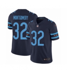 Men's Chicago Bears #32 David Montgomery Limited Navy Blue City Edition Football Jersey