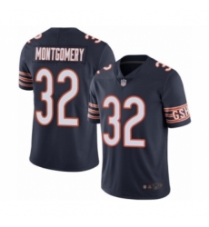 Men's Chicago Bears #32 David Montgomery Navy Blue Team Color Vapor Untouchable Limited Player Football Jersey