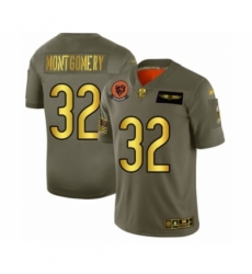 Men's Chicago Bears #32 David Montgomery Olive Gold 2019 Salute to Service Limited Football Jersey