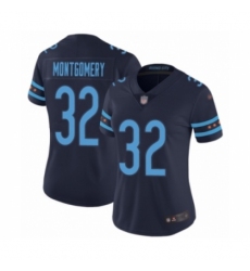 Women's Chicago Bears #32 David Montgomery Limited Navy Blue City Edition Football Jersey