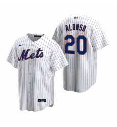 Men's Nike New York Mets #20 Pete Alonso White 2020 Home Stitched Baseball Jersey