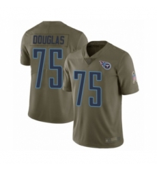 Men's Tennessee Titans #75 Jamil Douglas Limited Olive 2017 Salute to Service Football Jersey