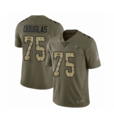 Youth Tennessee Titans #75 Jamil Douglas Limited Olive Camo 2017 Salute to Service Football Jersey