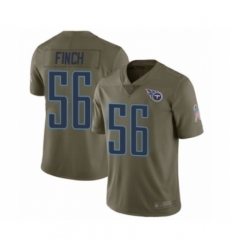 Men's Tennessee Titans #56 Sharif Finch Limited Olive 2017 Salute to Service Football Jersey