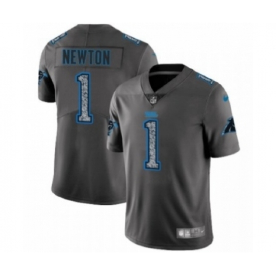 Men's Carolina Panthers #1 Cam Newton Limited Gray Static Fashion Limited Football Jersey Men's Carolina Panthers #1 Cam Newton Limited Gray Static Fashion Limited Football Jersey