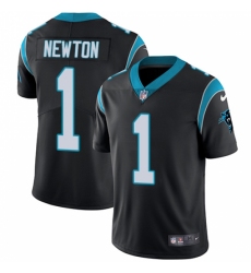 Men's Nike Carolina Panthers #1 Cam Newton Black Team Color Vapor Untouchable Limited Player NFL Jersey