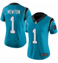Women's Nike Carolina Panthers #1 Cam Newton Blue Alternate Vapor Untouchable Limited Player NFL Jersey