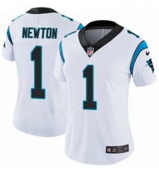 Women's Nike Carolina Panthers #1 Cam Newton White Vapor Untouchable Limited Player NFL Jersey