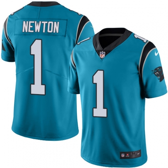 Youth Nike Carolina Panthers #1 Cam Newton Blue Alternate Vapor Untouchable Limited Player NFL Jersey Youth Nike Carolina Panthers #1 Cam Newton Blue Alternate Vapor Untouchable Limited Player NFL Jersey