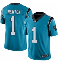 Youth Nike Carolina Panthers #1 Cam Newton Limited Blue Rush Vapor Untouchable NFL Jersey