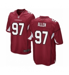 Men's Arizona Cardinals #97 Zach Allen Game Red Team Color Football Jersey