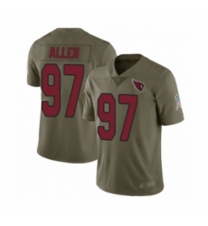 Men's Arizona Cardinals #97 Zach Allen Limited Olive 2017 Salute to Service Football Jersey