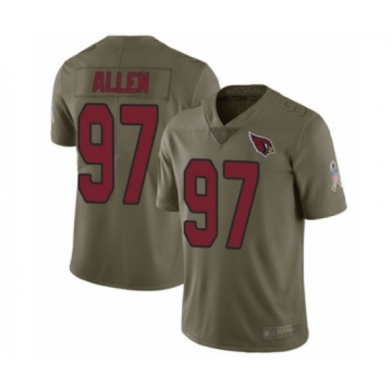 Men's Arizona Cardinals #97 Zach Allen Limited Olive 2017 Salute to Service Football Jersey Men's Arizona Cardinals #97 Zach Allen Limited Olive 2017 Salute to Service Football Jersey