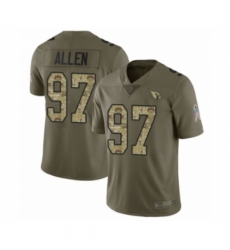 Men's Arizona Cardinals #97 Zach Allen Limited Olive Camo 2017 Salute to Service Football Jersey