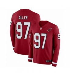 Men's Arizona Cardinals #97 Zach Allen Limited Red Therma Long Sleeve Football Jersey