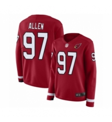 Women's Arizona Cardinals #97 Zach Allen Limited Red Therma Long Sleeve Football Jersey