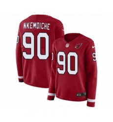 Women's Nike Arizona Cardinals #90 Robert Nkemdiche Limited Red Therma Long Sleeve NFL Jersey