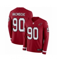 Youth Nike Arizona Cardinals #90 Robert Nkemdiche Limited Red Therma Long Sleeve NFL Jersey