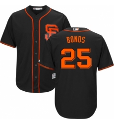 Men's Majestic San Francisco Giants #25 Barry Bonds Replica Black 2015 Alternate Cool Base MLB Jersey