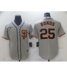 Men's Nike San Francisco Giants #25 Barry Bonds Gray Fashion Baseball Jersey